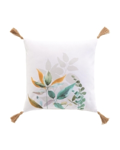 Coussin dehous. compr. pompons 40 x 40 cm coton/polyester imp. dilaris des place Sans