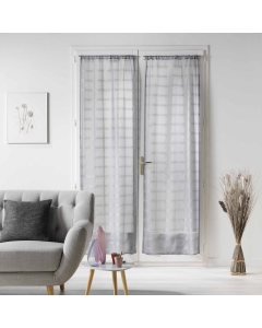 Paire droite passe tringle 2 x 70 x 200 cm voile sable candide Gris