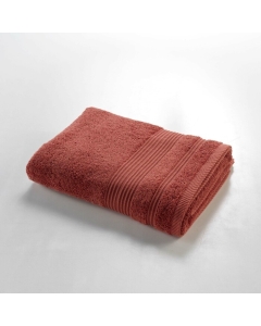 Drap de douche 70 x 130 cm eponge unie tendresse Terracotta