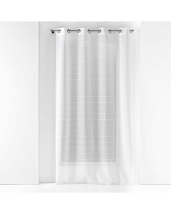 Panneau a oeillets 140 x 240 cm voile sable fantaisie eulalie Blanc