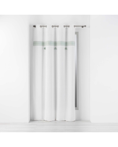 Rideau tamisant 140 x 240 cm 100% coton brodé  Amaya Vert