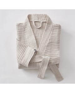 peignoir kimono mixtPeignoir Kimono Mixte S/M – Double Gaze de Coton Gaïa Pampae s/m gaze de coton unie gaïa pampa