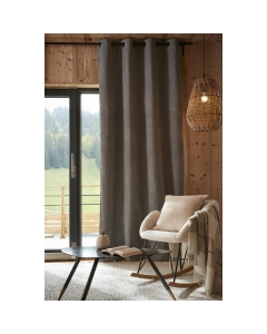 Rideau  140 x 260 cm 100%  occultant doublé polaire Bjorn Gris