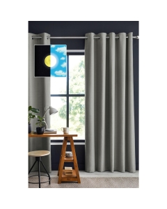 Rideau occultant 140 x 280 cm grande hauteur Obscure Gris clair