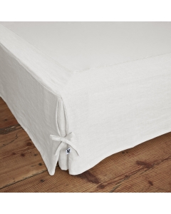 Cache-Sommier 140 x 190 cm – 100% Lin Lavé Soline Blanc