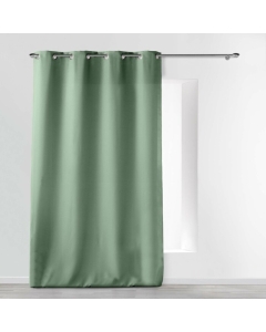 Rideau grande hauteur 140 x 280 cm polyester uni Essentiel Sauge