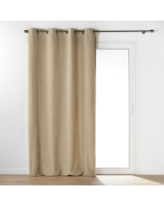 Rideau a oeillets 140 x 240 cm bouclette unie Wooly Beige