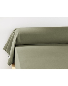 Taie de traversin flanelle 85 x 185 cm candice romarin Kaki
