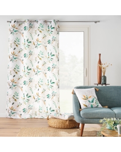 Rideau à œillets Dilaris - 140 x 260 cm - Polyester Imprimé Feuillage