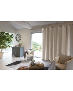 Rideau luxe baie vitrée occultant + isolant polaire L280 x H260 cm Inuit Naturel