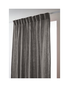 Rideau Galon Fronceur 140 x 240 cm – Double Gaze de Coton Gaïa Granit