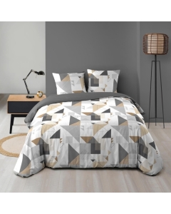 Parure 3 p. 240 x 220 cm microfibre imprimee Trigone