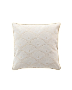 Coussin dehous compr passepoil 45 x 45 cm polycoton imprime metallise lorina Sans