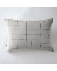 Taie d'oreiller gaze de coton tissée  50 x 70 cm Gaia Match gris