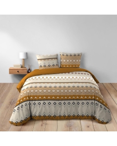 Parure de couette 260 x 240 cm coton 42 fils + 2 taies Xenati