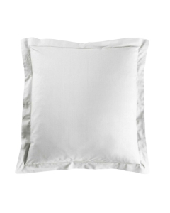 Taie d'oreiller 63 x 63 cm uni 57 fils lina  +point bourdon Blanc
