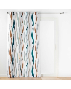 Rideau a oeillets 140 x 280 cm polyester imprime Lisana