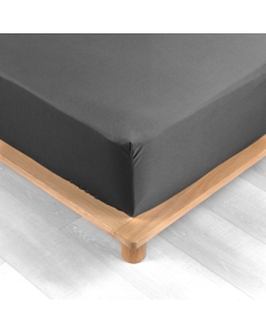 Drap housse 180 x 200 cm bonnet 30 cm percale de coton 78 fils Acier