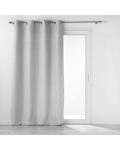 Rideau a oeillets 140 x 260 cm jacquard chenille Mariella Gris