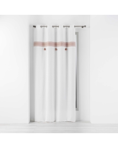 Rideau tamisant 140 x 240 cm 100% coton brodé  Amaya Rose