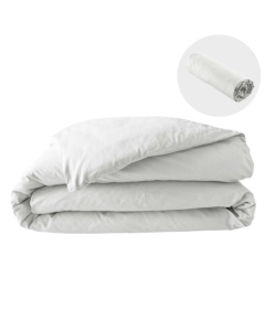 Pack parure en percale 78 fils 240 x 220 cm + DH 140x190 Blanc