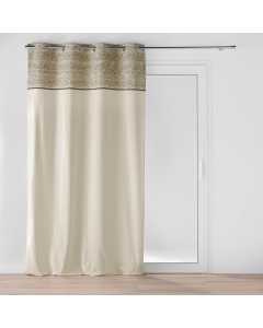 Rideau a oeillets 140 x 240 cm poly coton + top jacquard Camalia