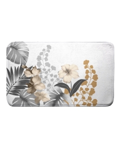 Tapis de bain 45 x 75 cm microfibre imprimee kelly  des. place Blanc