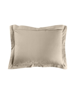 Taie d'oreiller 50 x 70 cm uni 57 fils lina  +point bourdon Sable