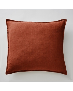 Taie d'Oreiller 60 x 60 cm - Lin Lavé Soline Paprika (Lin français)
