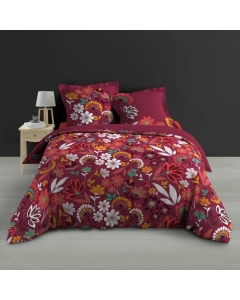 Housse de couette 240 x 220 cm percale de coton 78 fils imprimé  Arbusa