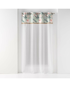 Panneau a oeillets 140 x 280 cm voile sable+top imprime+jute alissia top Menthe