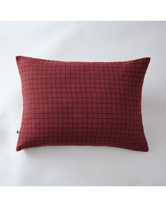 Taie d'oreiller gaze de coton tissée 50 x 70 cm gaïa mix Bordeaux