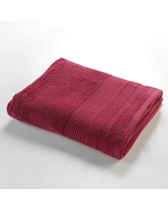 Drap de bain 90 x 150 cm eponge unie tendresse Rubis