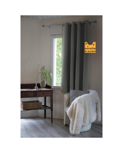 Lot de 4 rideaux occultants à oeillets – 140 x 180 cm – Petite Hauteur Anthracite