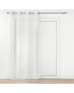 Panneau a oeillets 140 x 240 cm voile sable imprime linea Sans
