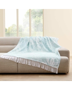 Plaid à franges 125 x 150 cm – Coton/Polyester Imprimé Hera