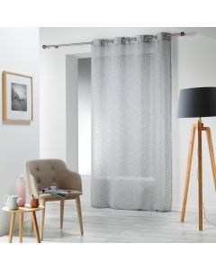 Panneau a oeillets 140 x 240 cm voile tisse carlin Gris