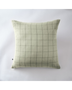 Taie d'oreiller gaze de coton tissée  60 x 60 cm Gaia Match Vert d'eau