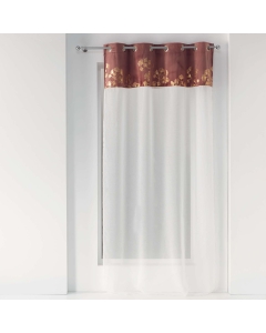 Voilage a œillets 140 x 240 cm + haut velours velours Mila Rose