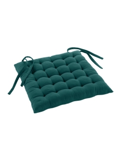 Assise matelassee 38 x 38 cm coton/polyester recycle grs twily Emeraude