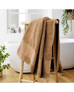 Drap de bain 90 x 150 cm éponge unie garance camel Marron