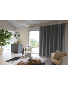 Rideau luxe baie vitrée occultant + isolant polaire L280 x H260 cm Inuit Anthracite