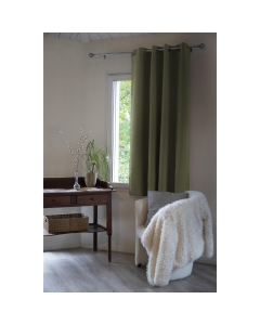 Rideau 100% occultant luxe spécial petites fenêtres 140 x 180 cm Obscure Romarin