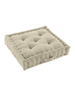Coussin de sol déhoussable  50 x 50 x 10 cm coton/polyester recyclé Twily Ecru