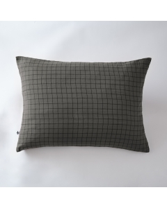 Taie d'oreiller gaze de coton tissée 50 x 70 cm gaïa mix Anthracite