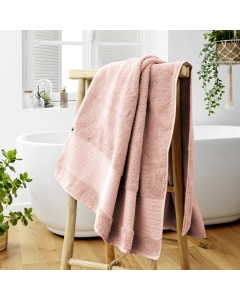 Drap de bain 90 x 150 cm éponge unie garance rose poudré Rose