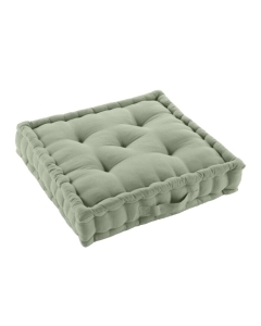 Coussin de sol 50 x 50 x 10 cm coton/polyester recycle grs twily Sauge