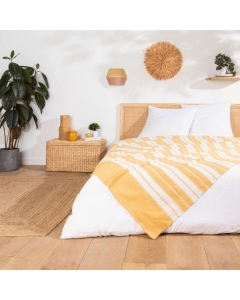 Couvre lit 1 personne 180 x 220 cm coton/polyester jacquard Abby Curry