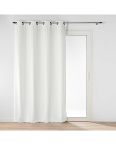 Rideau tamisant 135 x 260 cm velours uni Novana Blanc