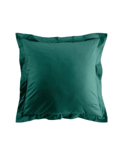 Taie d'oreiller vp 63 x 63 cm uni bio 57 fils gots biolina  +p. bourdon Emeraude